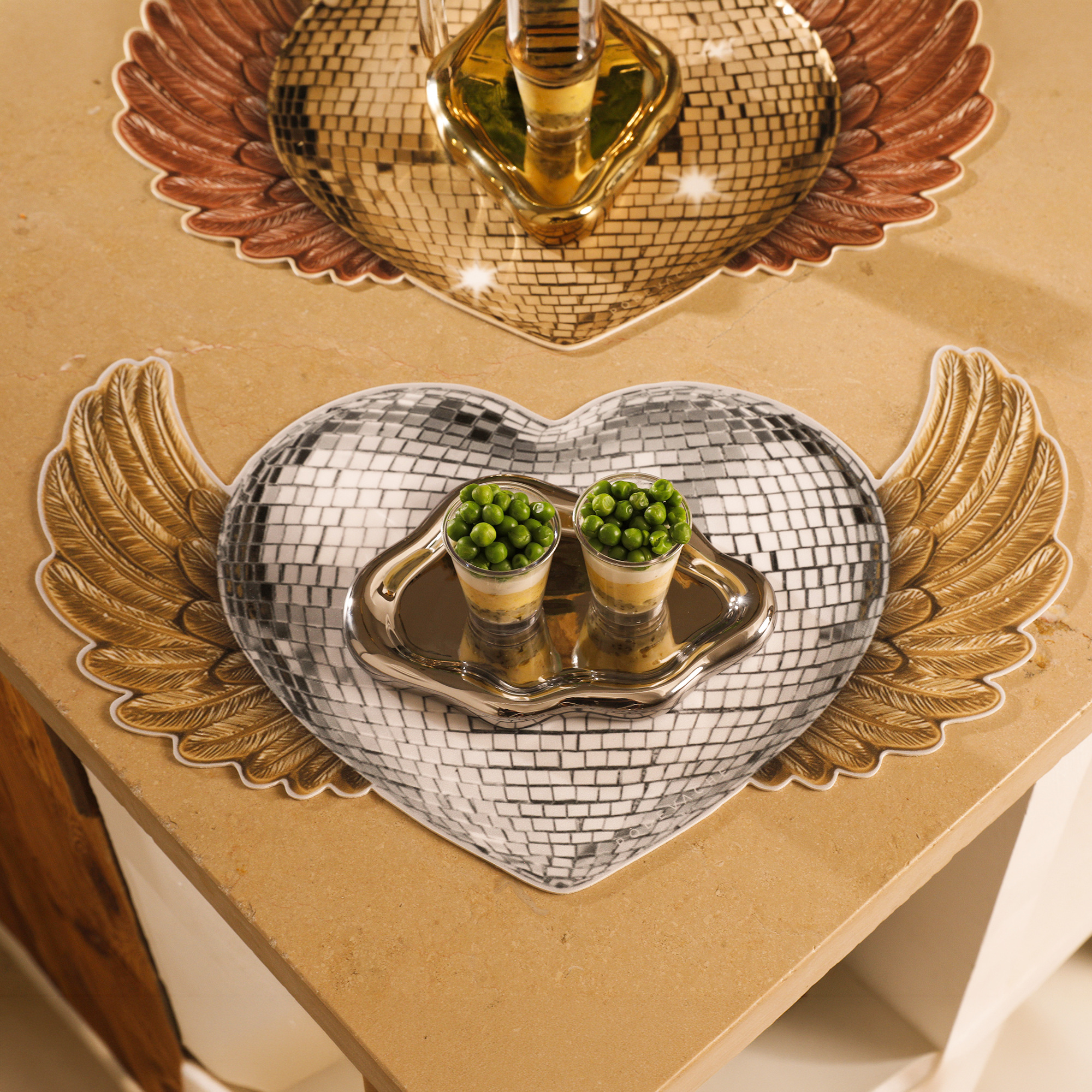 Gold Ex Voto vinyl placemat