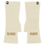 Mitaines — modèle paillettes message Blonde Power