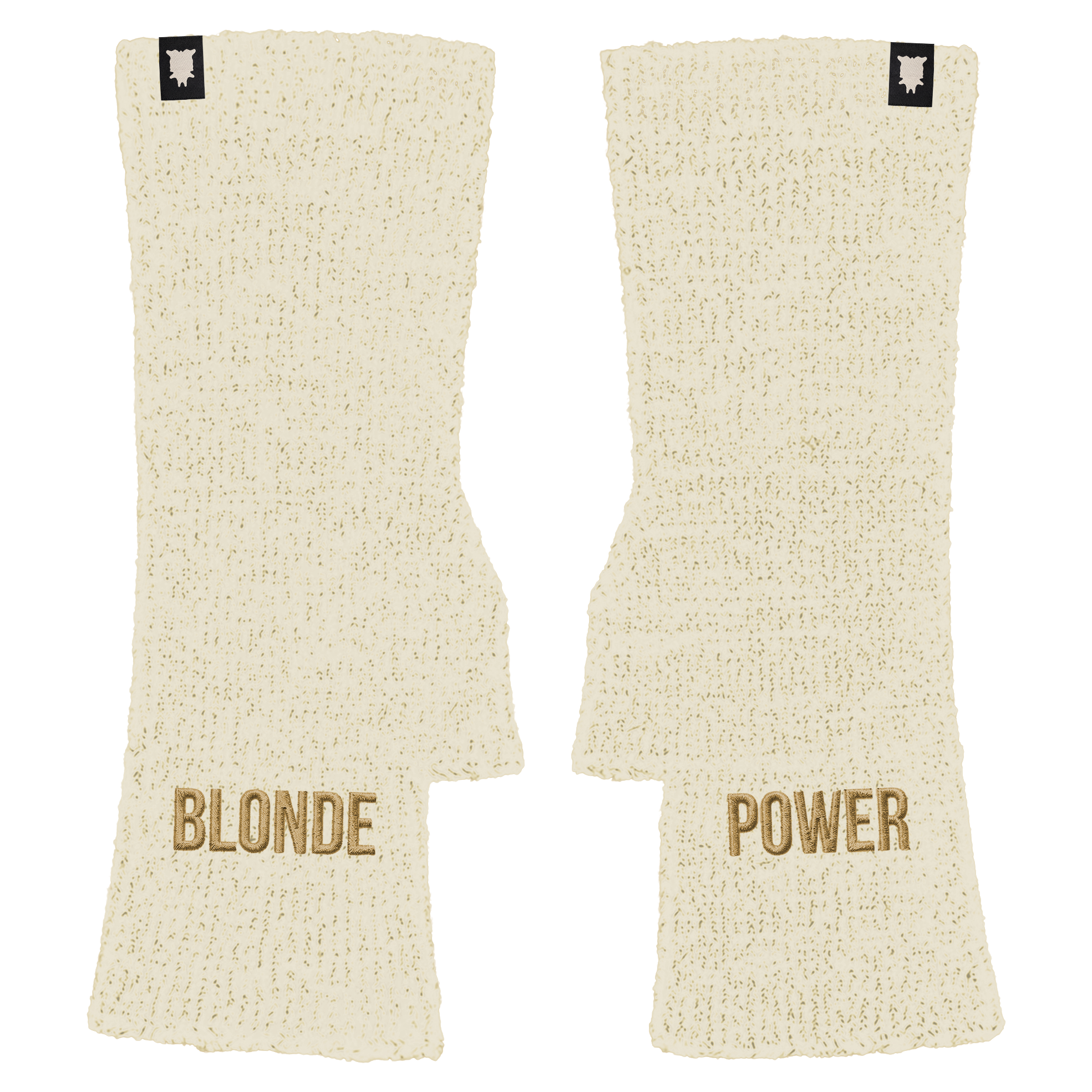 Mitaines paillettes à message Blonde Power