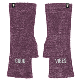 Mitaines — modèle paillettes message Good Vibes
