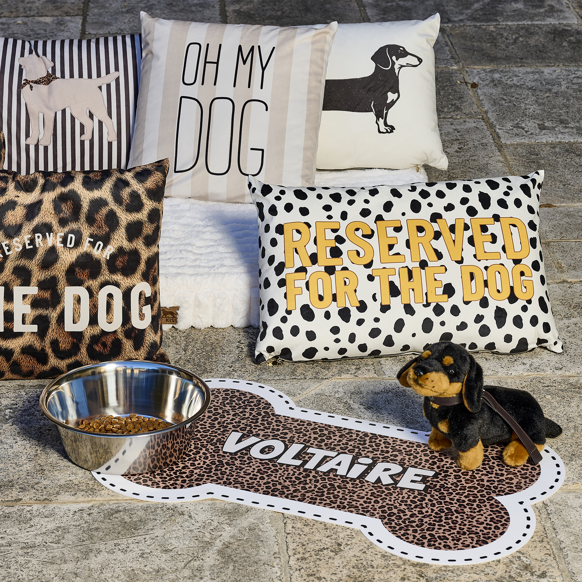 Coussin velours Oh My Dog
