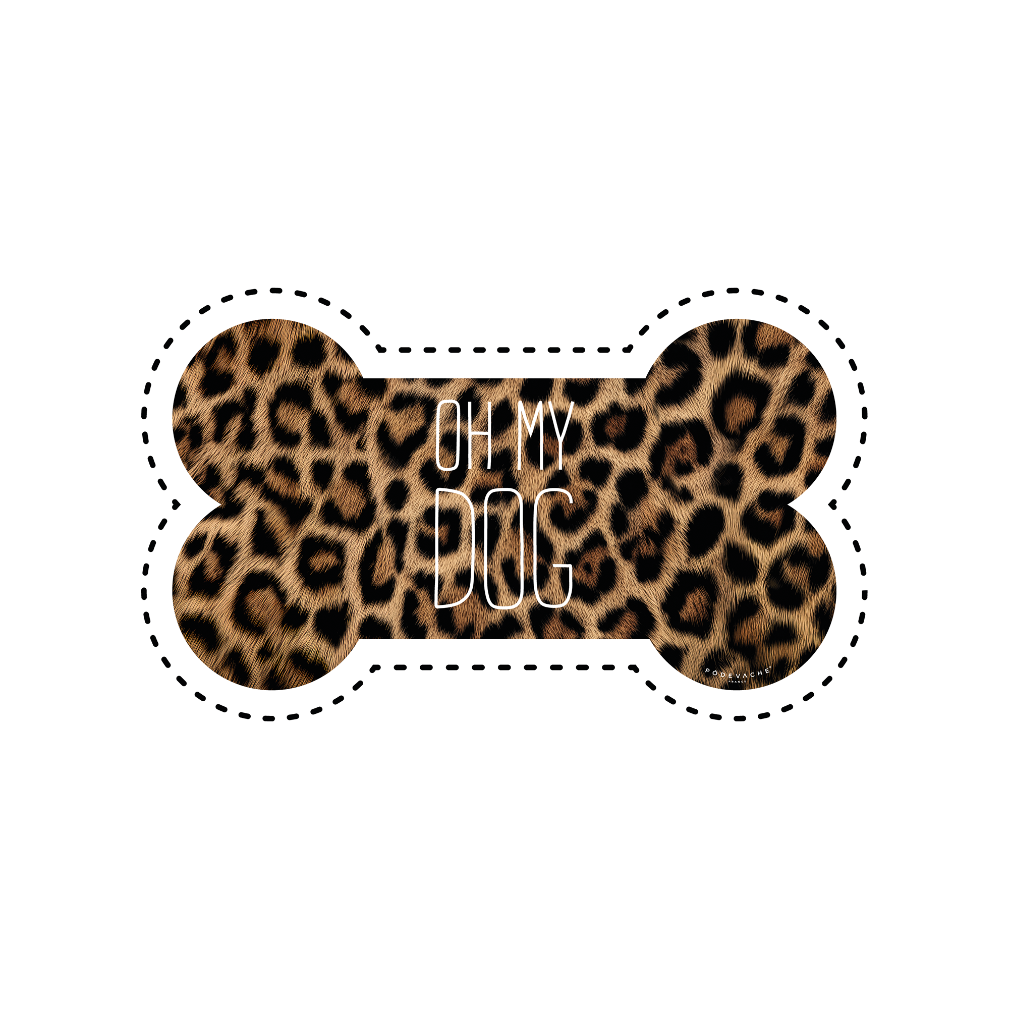 Tapis gamelle vinyle Leo Oh My Dog