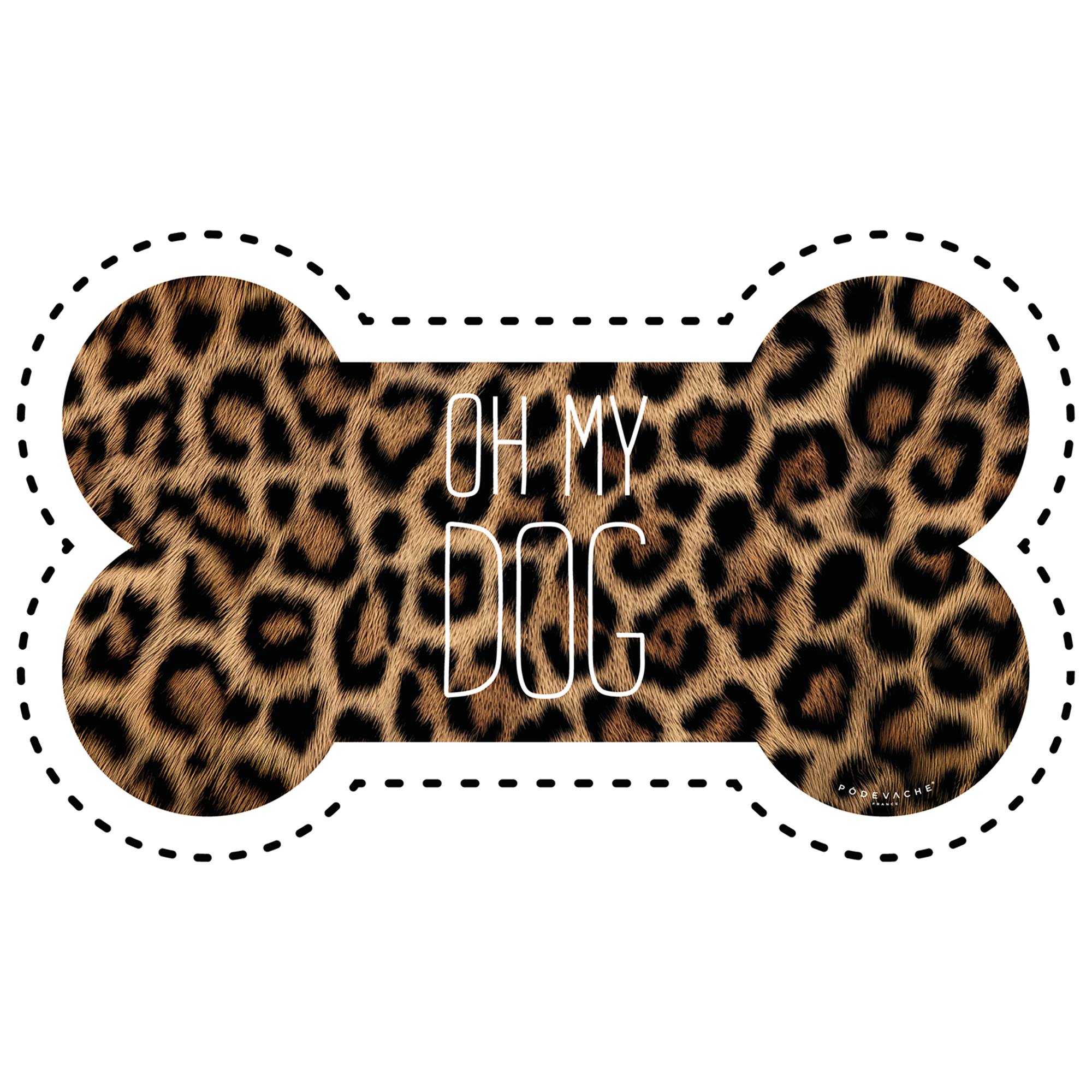 Tapis gamelle vinyle Leo Oh My Dog