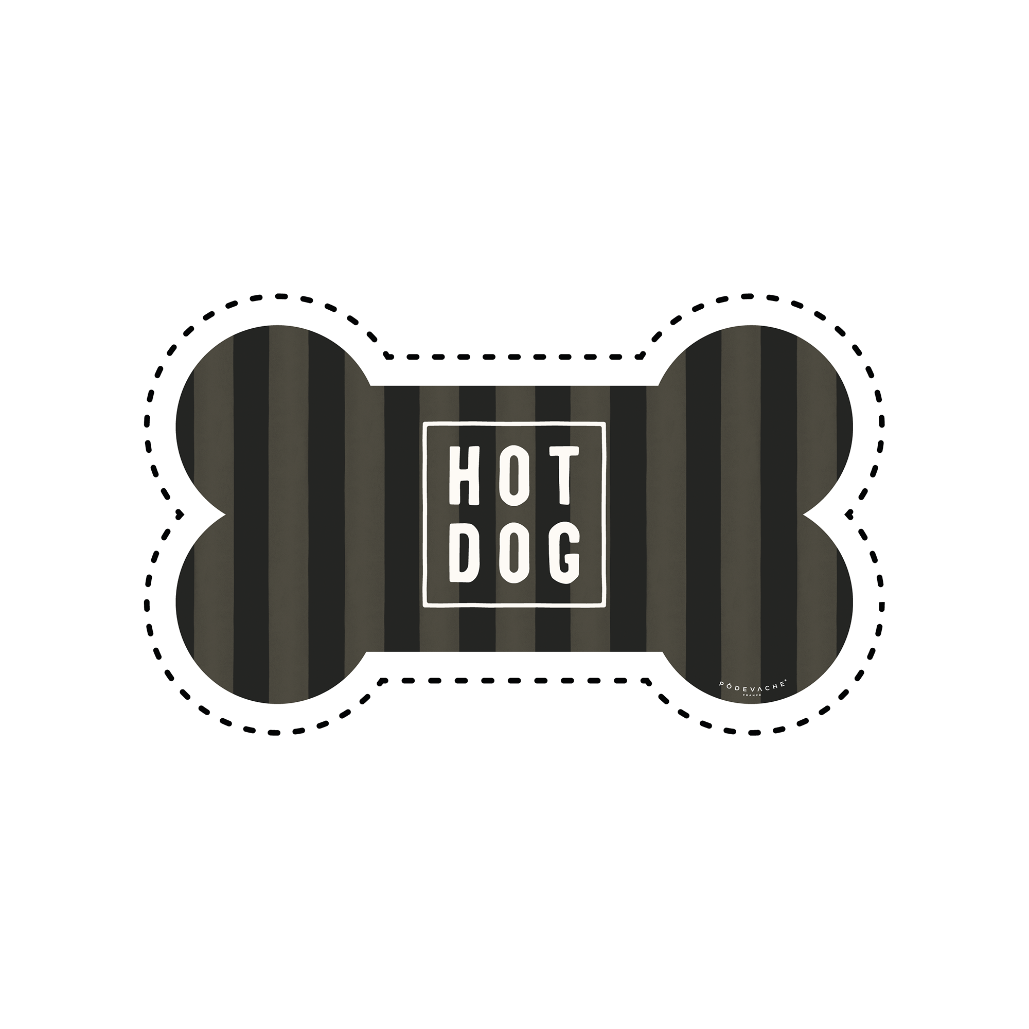 Tapis gamelle vinyle Hot Dog