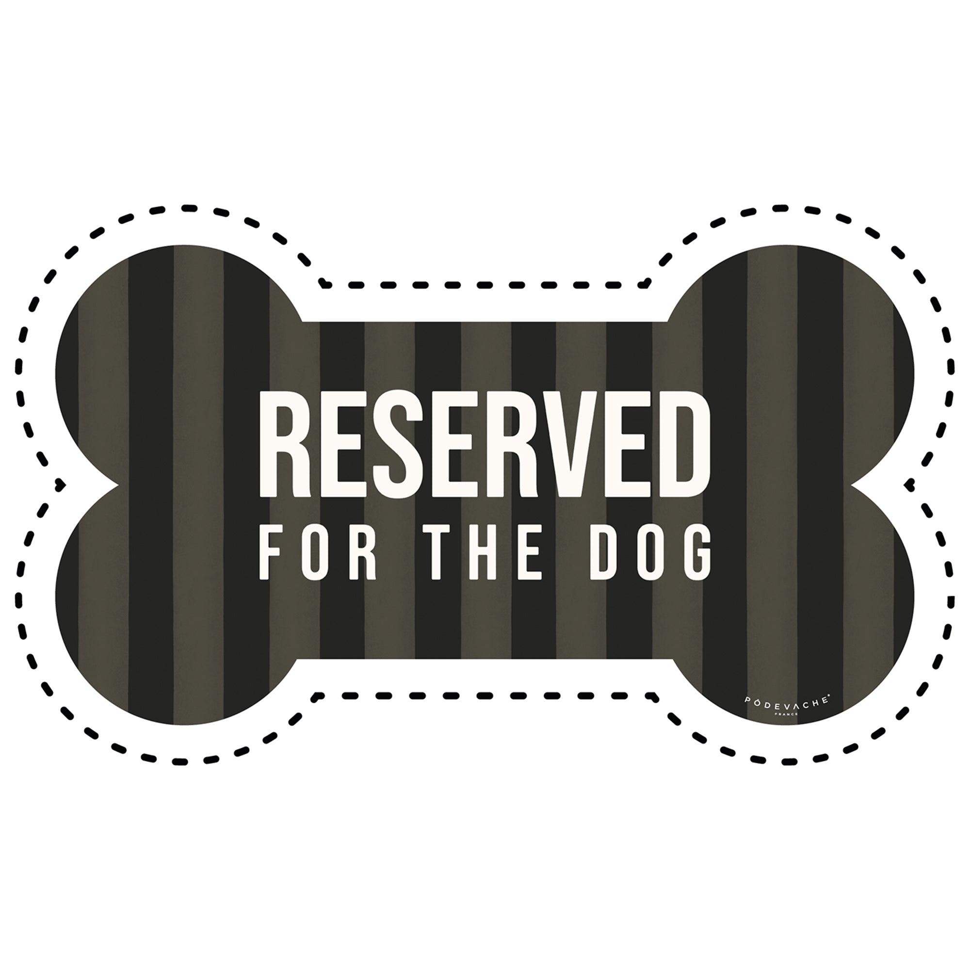 Tapis gamelle vinyle Stripes Dog