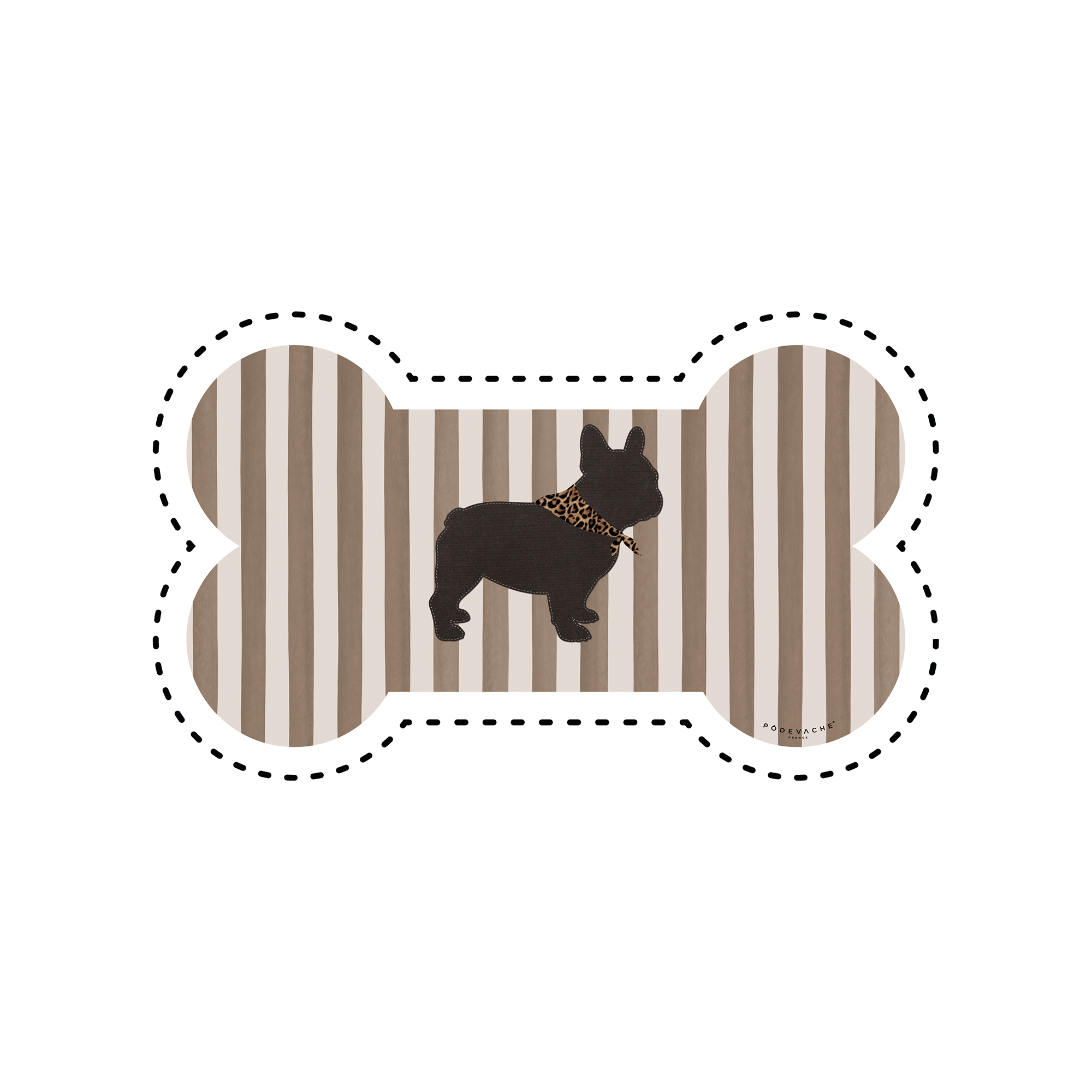Tapis gamelle vinyle Stripes Bulldog