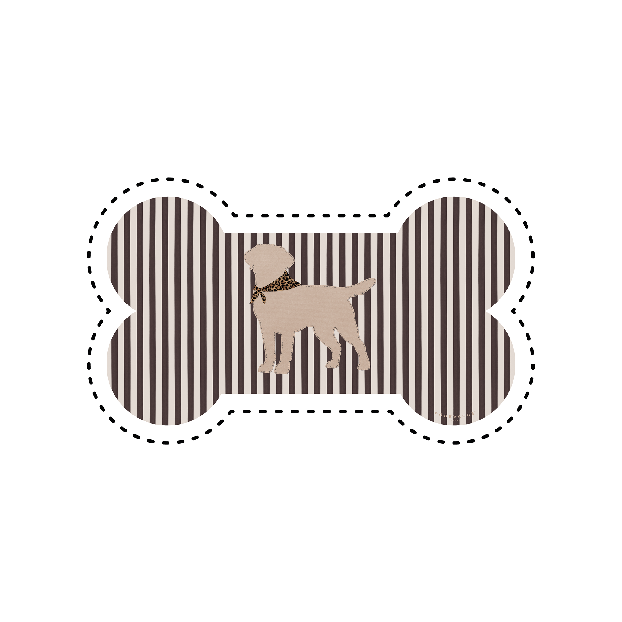 Tapis gamelle vinyle Stripes Labrador