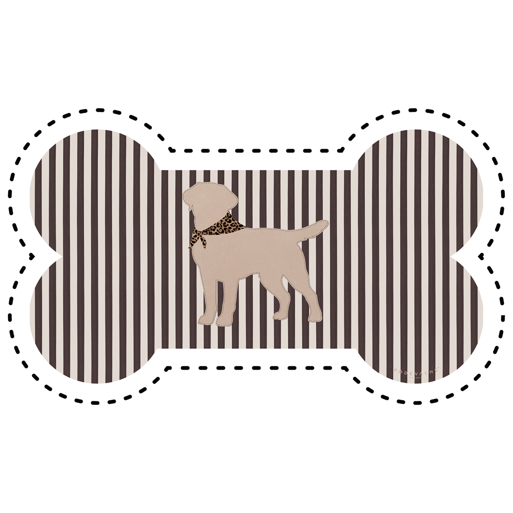 Tapis gamelle vinyle Stripes Labrador