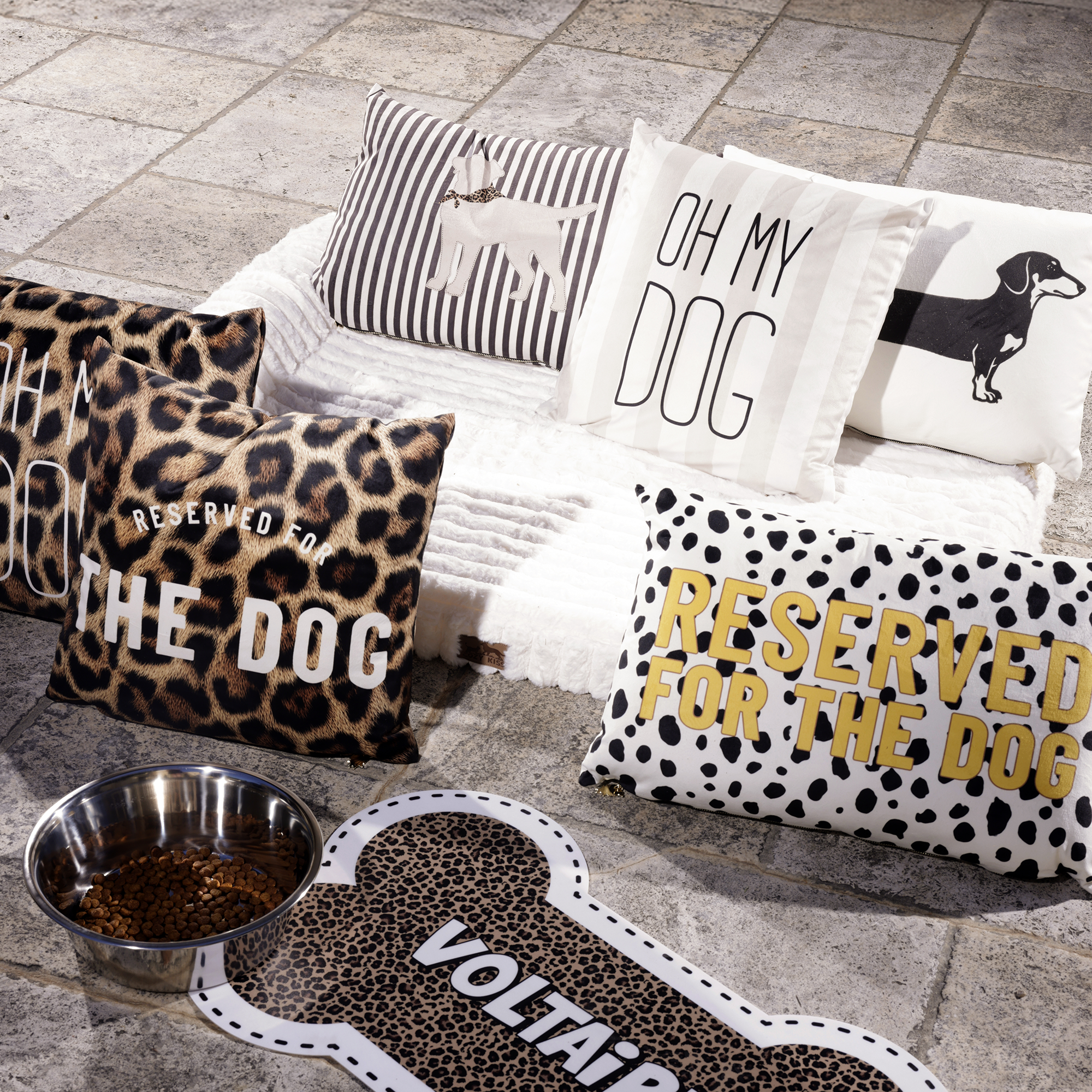 Coussin velours Stripes Labrador