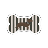 Tapis gamelle en vinyle — modèle Stripes Teckel