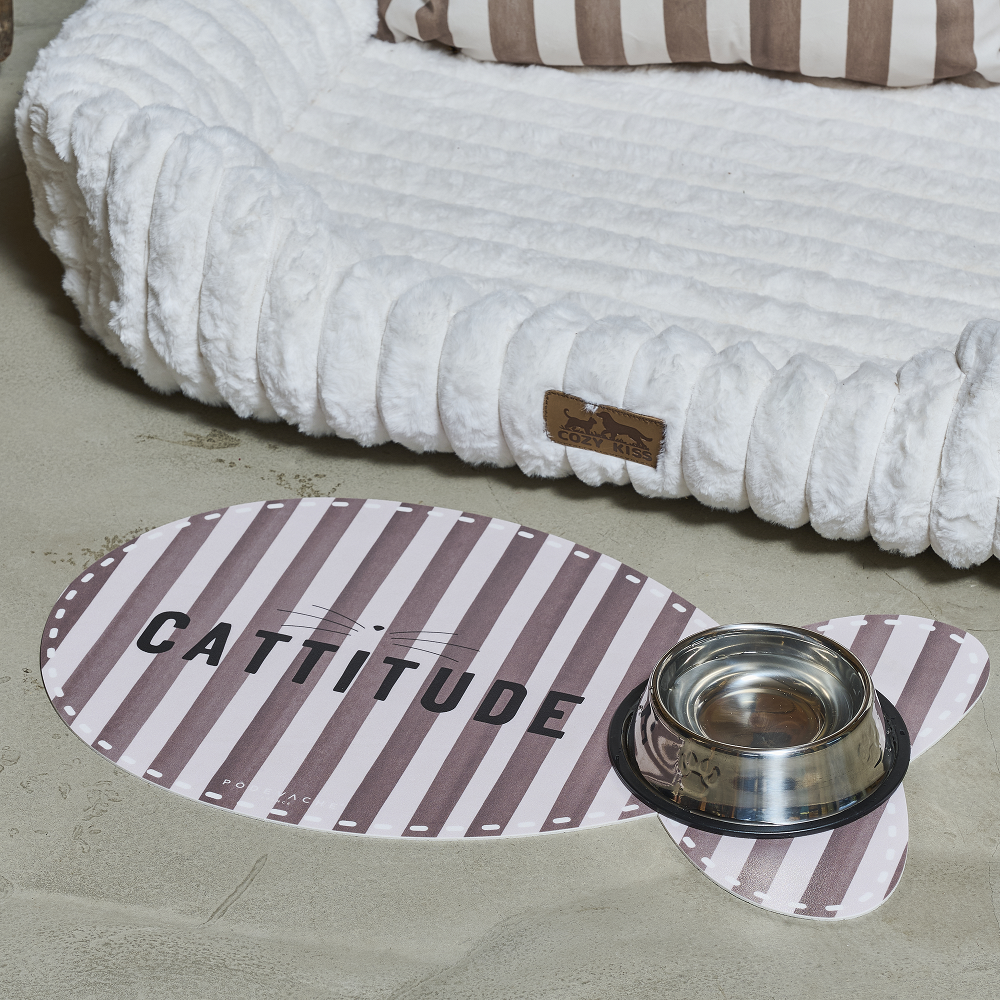 Tapis gamelle vinyle Cattitude