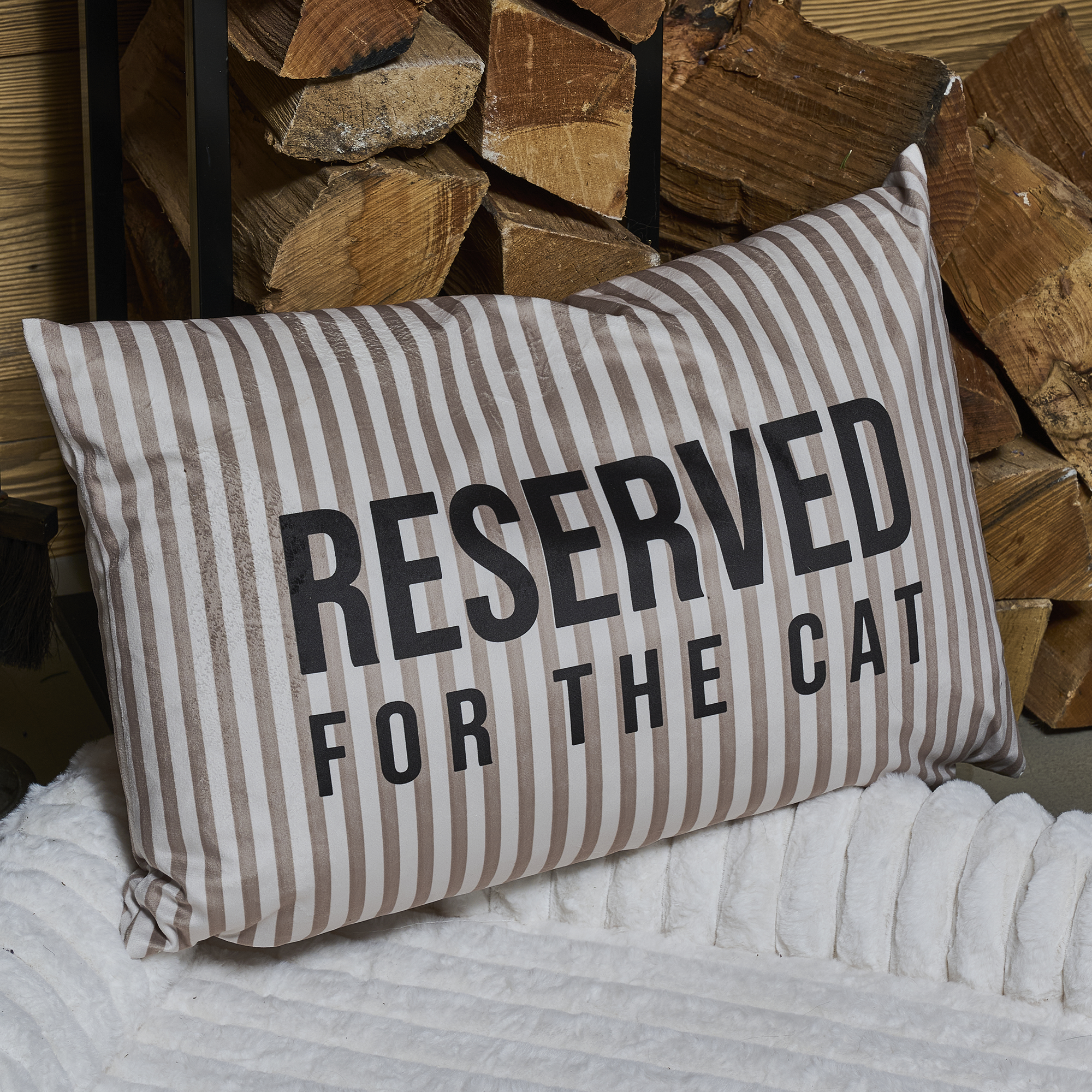 Coussin velours Stripes Cat