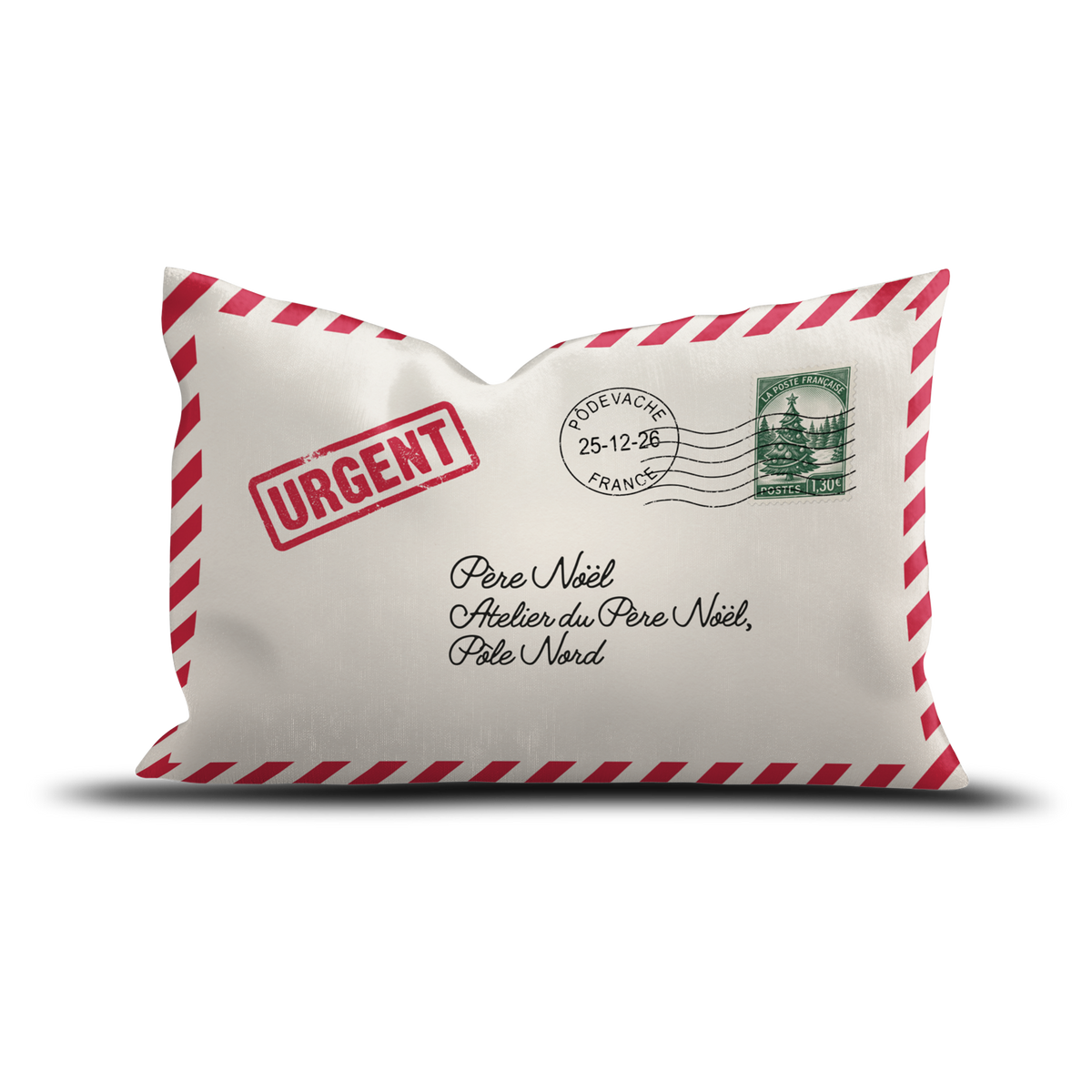 Coussin velours Lettre Père Noël