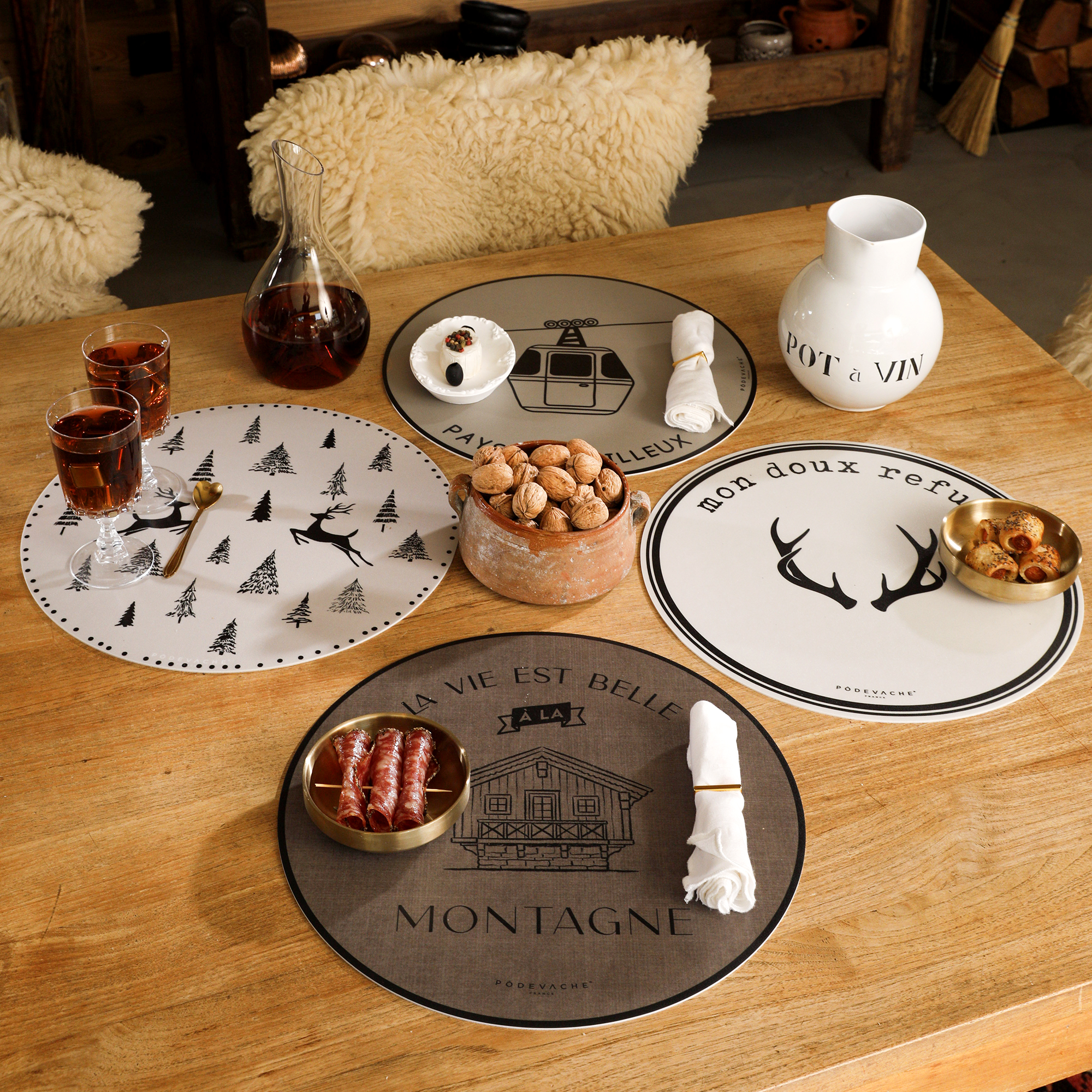 Set De Table Vinyle Belle Vie Montagne