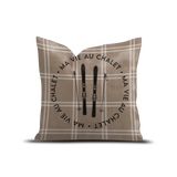 Coussin en velours carré — modèle Vie Chalet