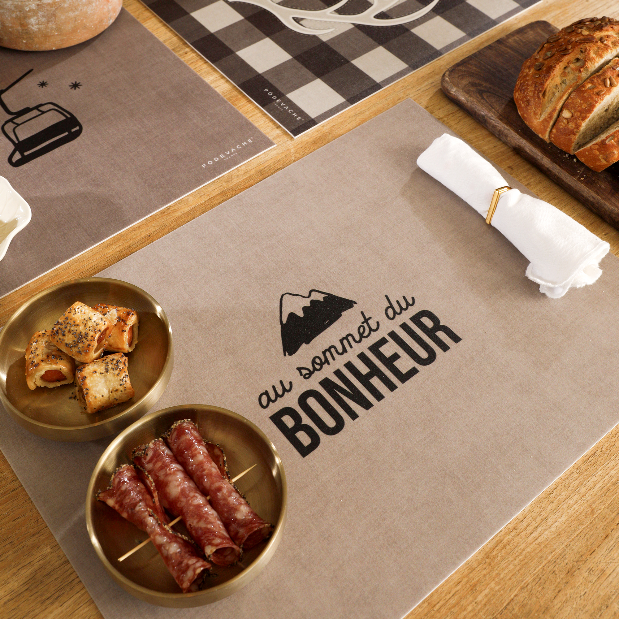 Ski panel vinyl placemat