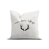 Coussin en velours carré — modèle Doux Refuge