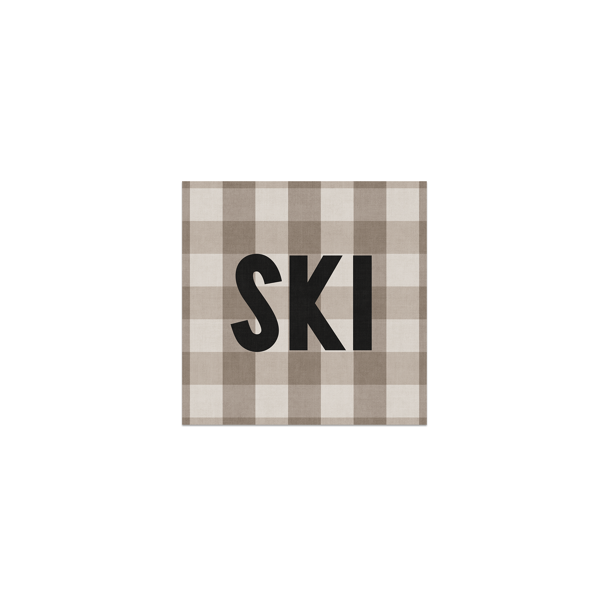Lot de 6 dessous de verre vinyle Ski Tartan