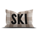 Coussin en velours — modèle Ski Tartan