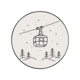Set de table rond — modèle Téléski Neige