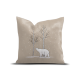 Coussin en velours carré — modèle Weisskugel