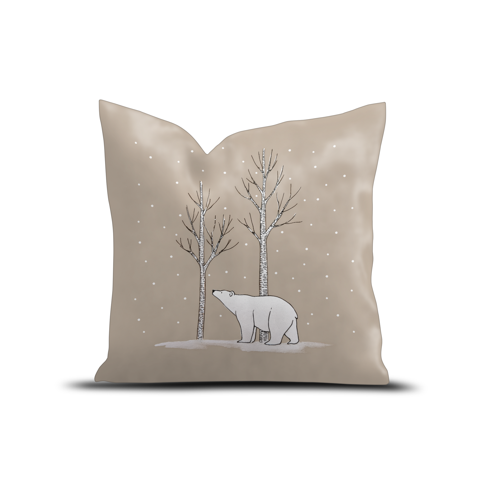 Coussin Velours Weisskugel