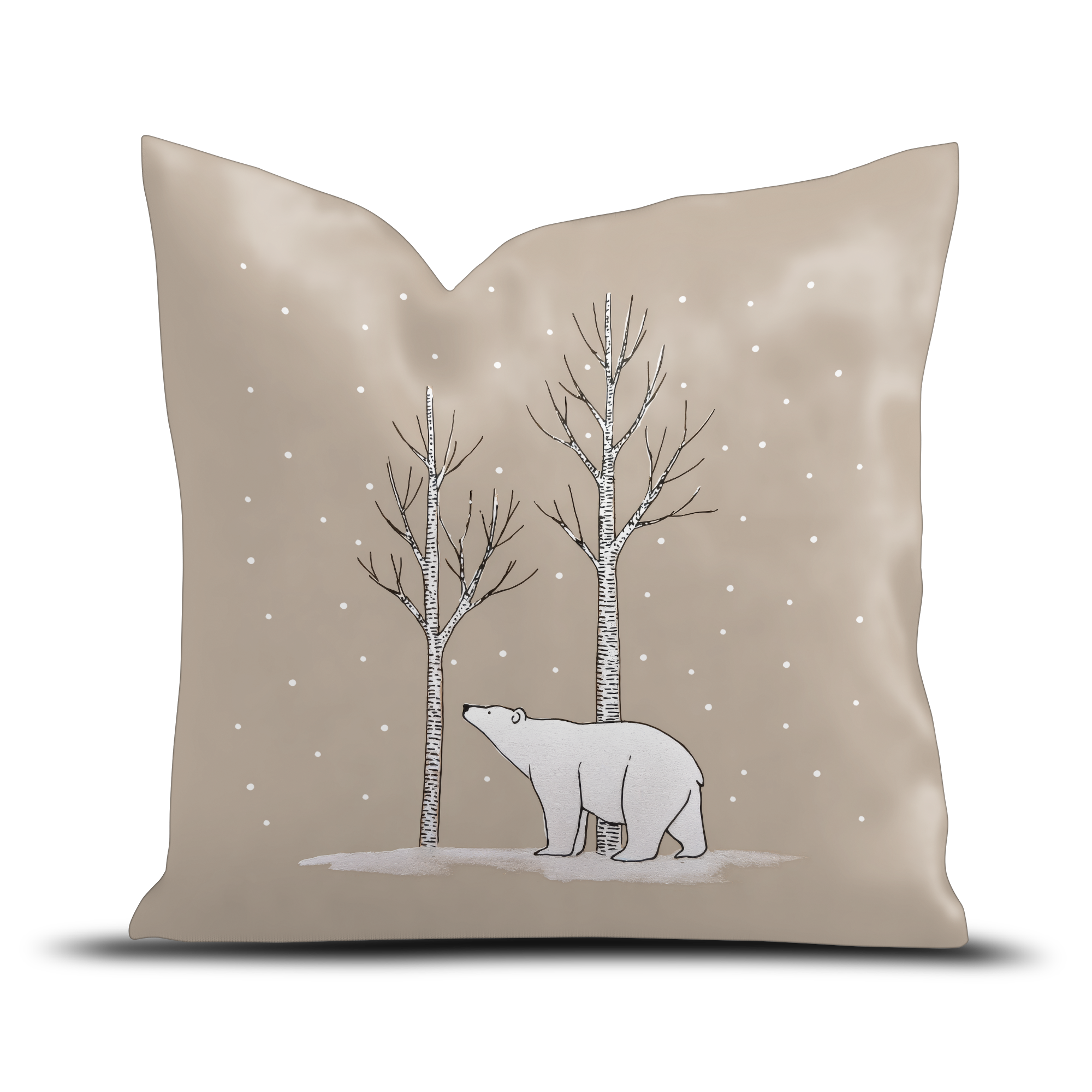 Coussin Velours Weisskugel