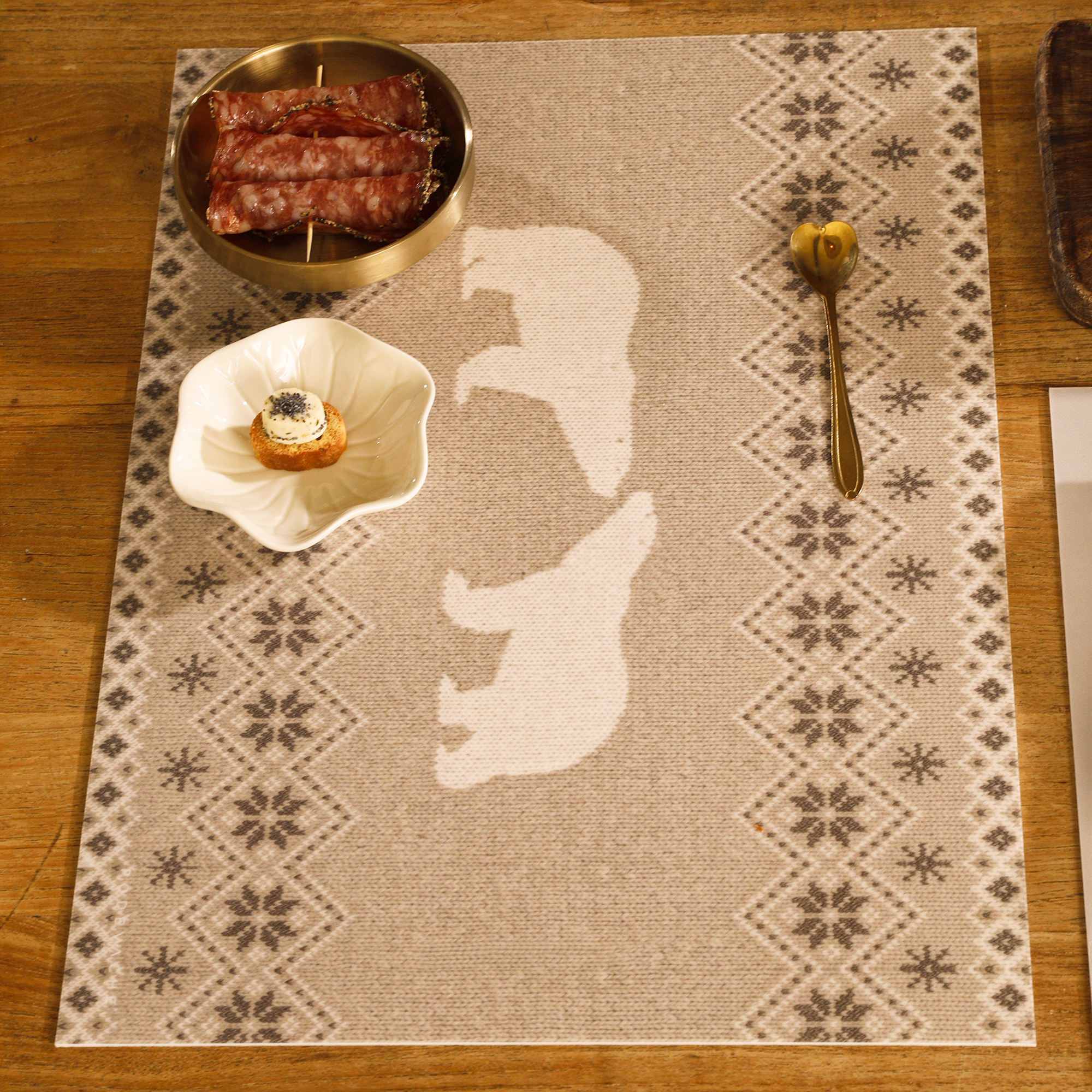 Ski panel vinyl placemat