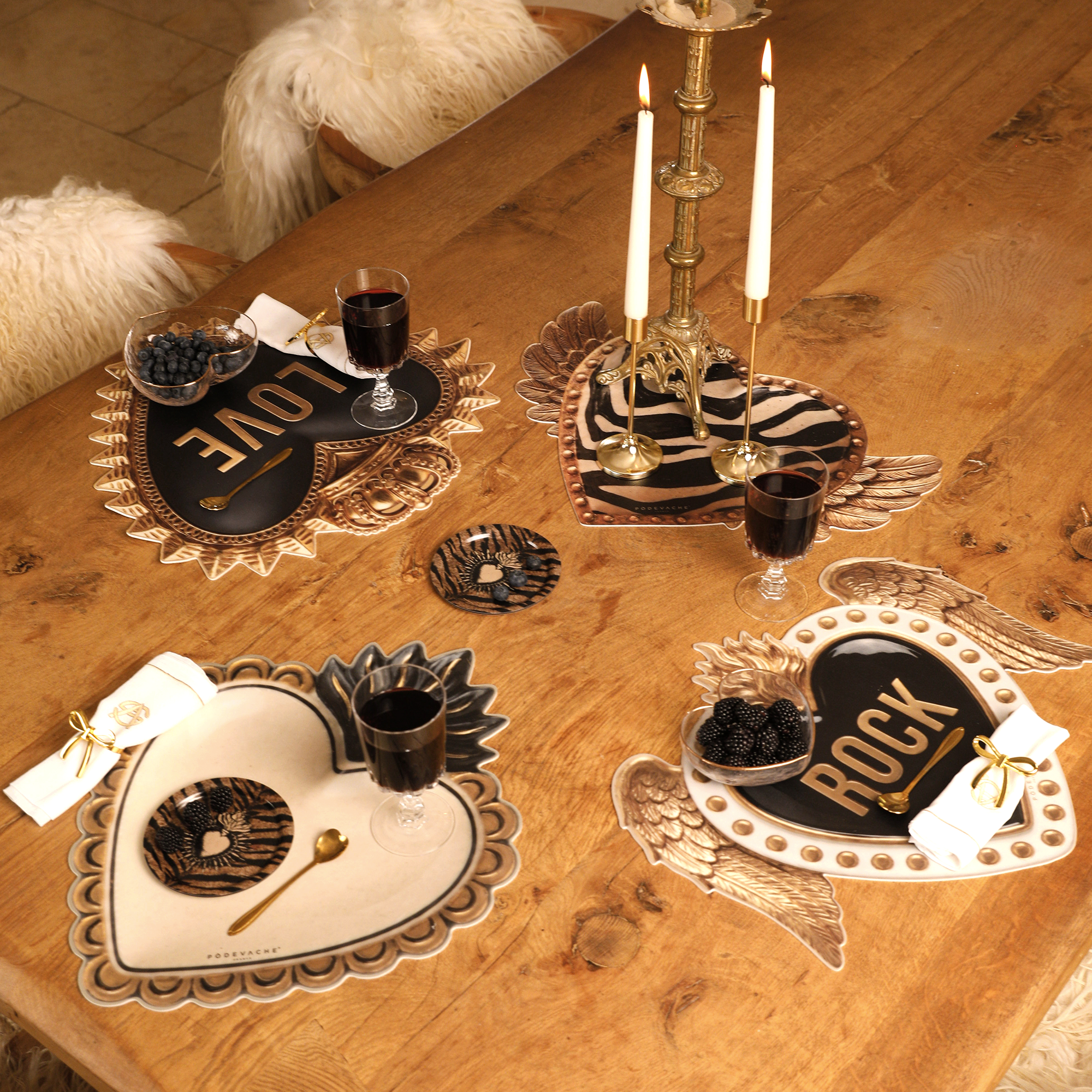 Gold Ex Voto vinyl placemat