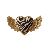 Set de table en vinyle — modèle Gold Heart Zebra