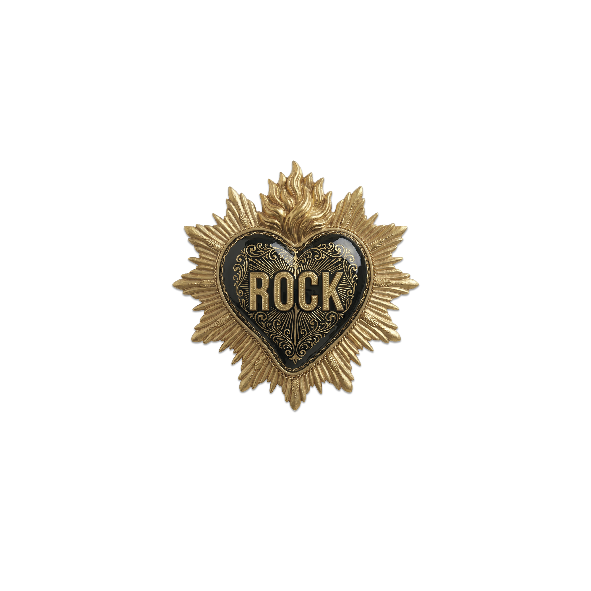 Lot de 6 dessous de verre Vinyle Gold Heart Rock