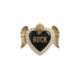 Dessous de verre en vinyle — modèle Gold Heart Wings