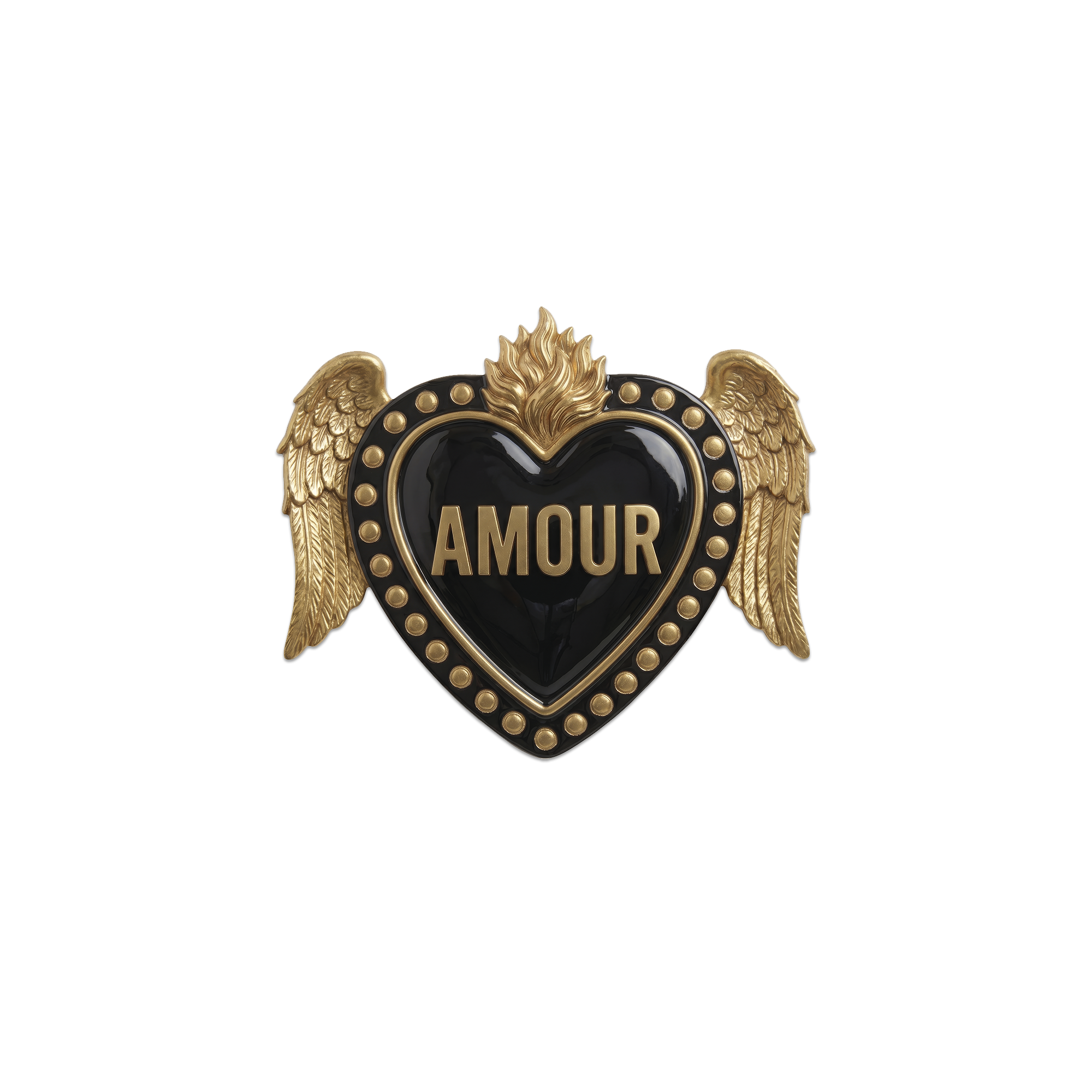 Lot de 6 dessous de verre Vinyle Gold Heart Amour
