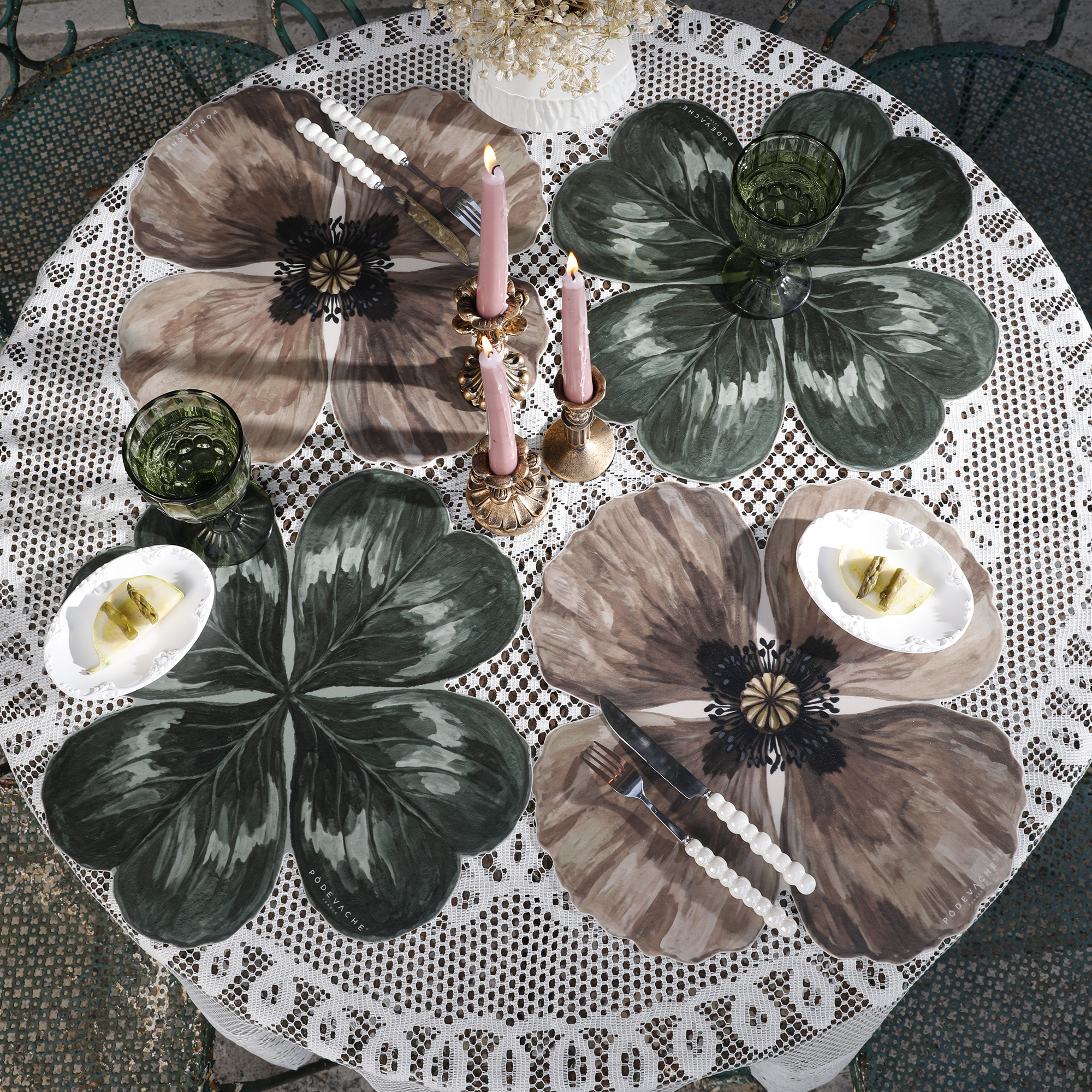 Set de table vinyle Coquelicot