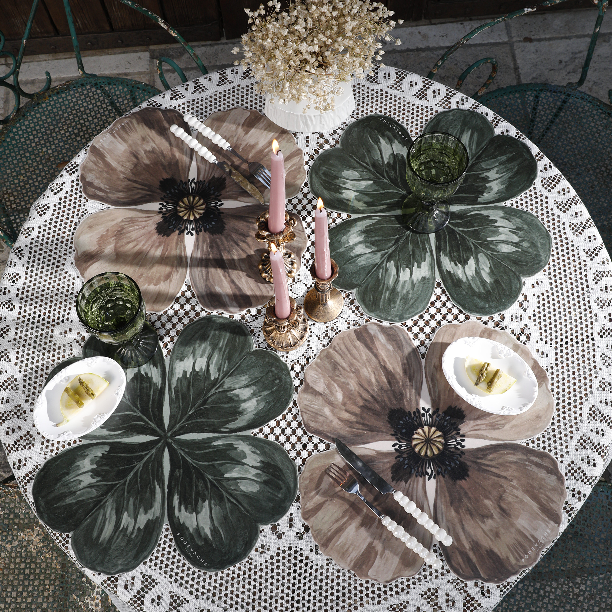 Set de table vinyle Trefle