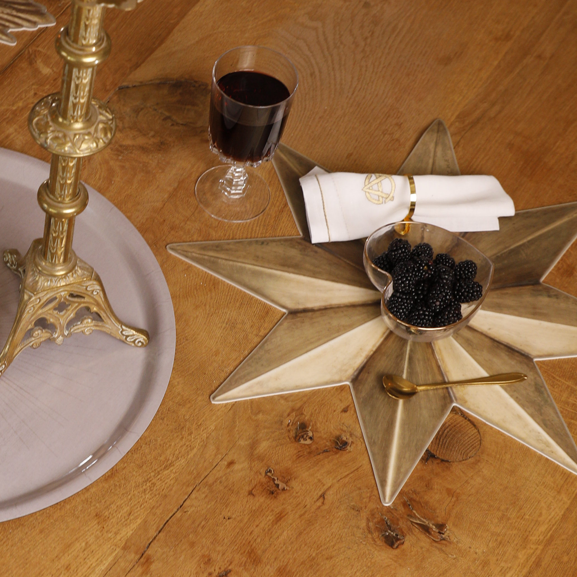 Set De Table Vinyle Gold Stars