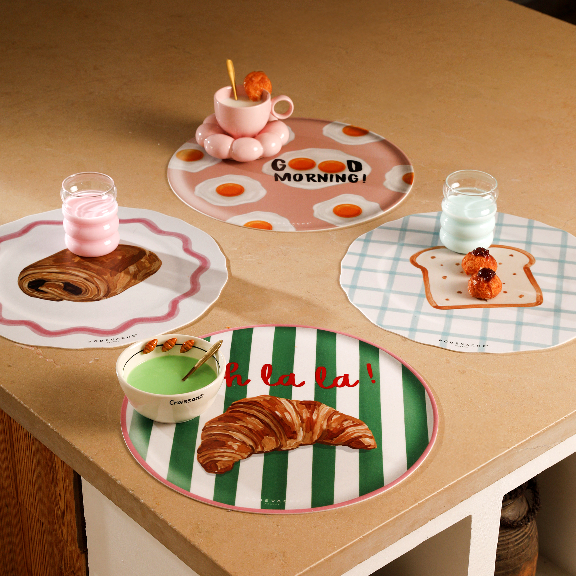 Set de table vinyle Brioche