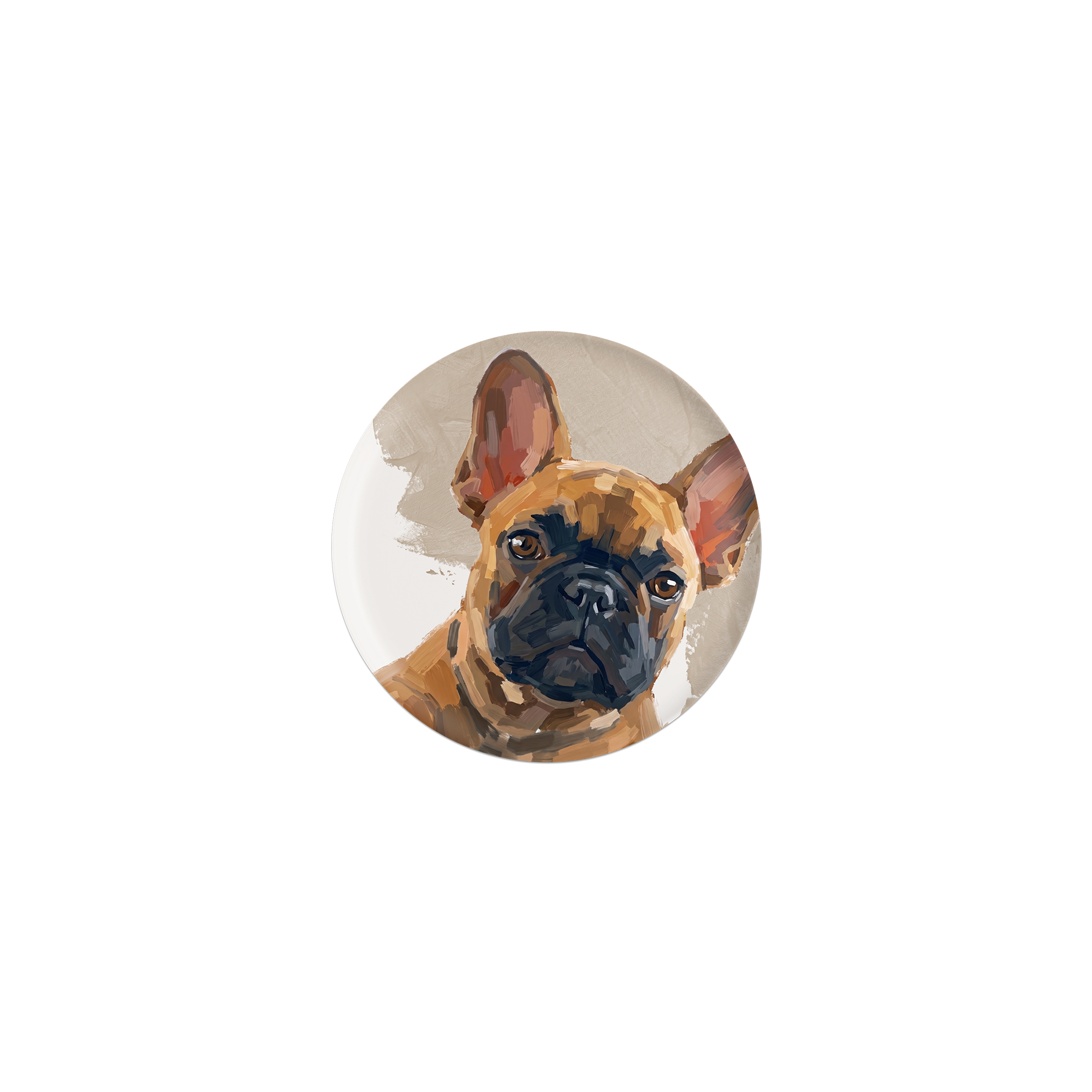 Lot de 6 dessous de verre Vinyle French Bulldog