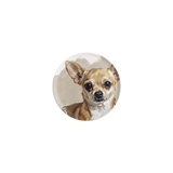 Dessous de verre en vinyle rond — modèle Chihuahua