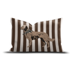 Coussin en velours rectangulaire — modèle Stripes Big Dog