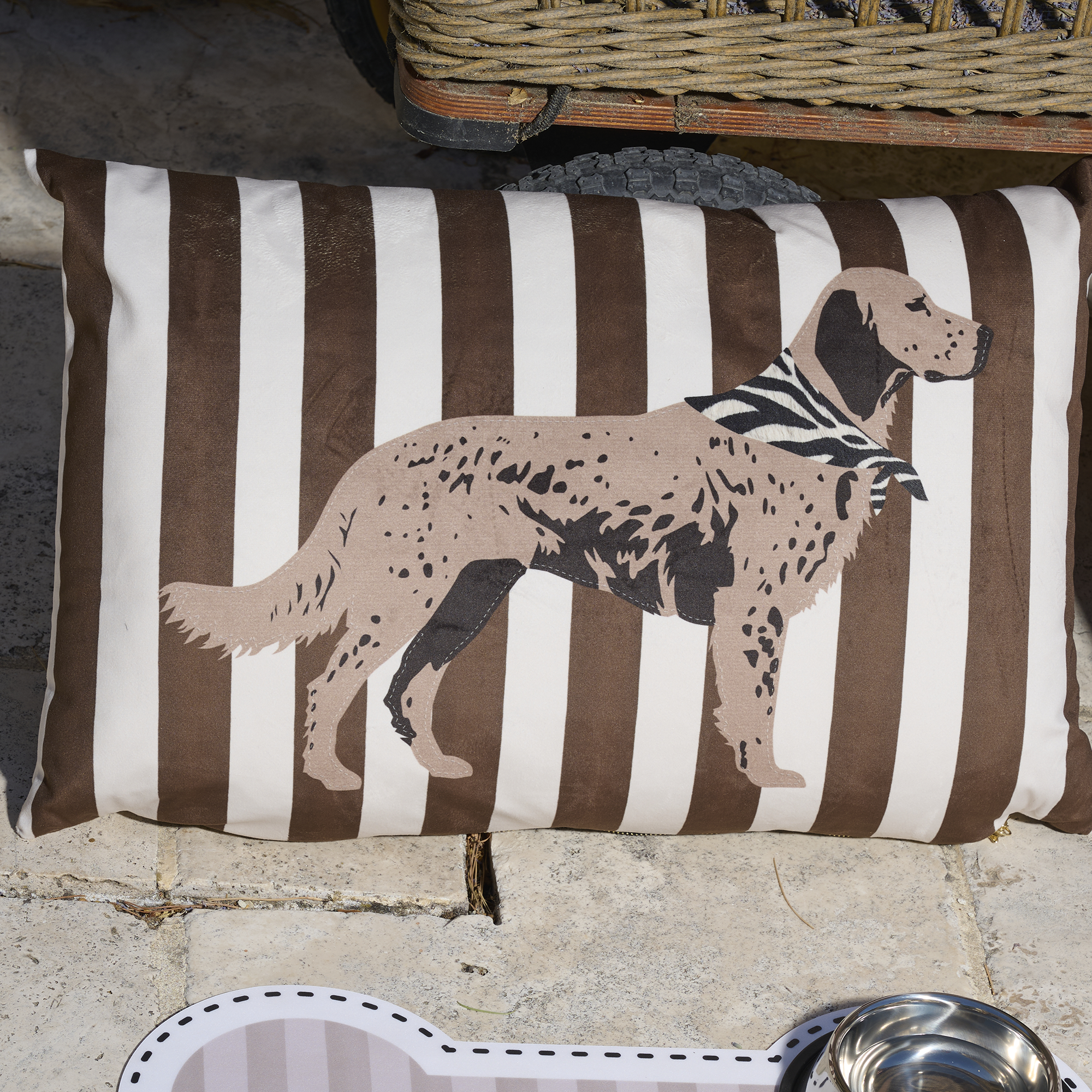 Coussin velours Stripes Big Dog