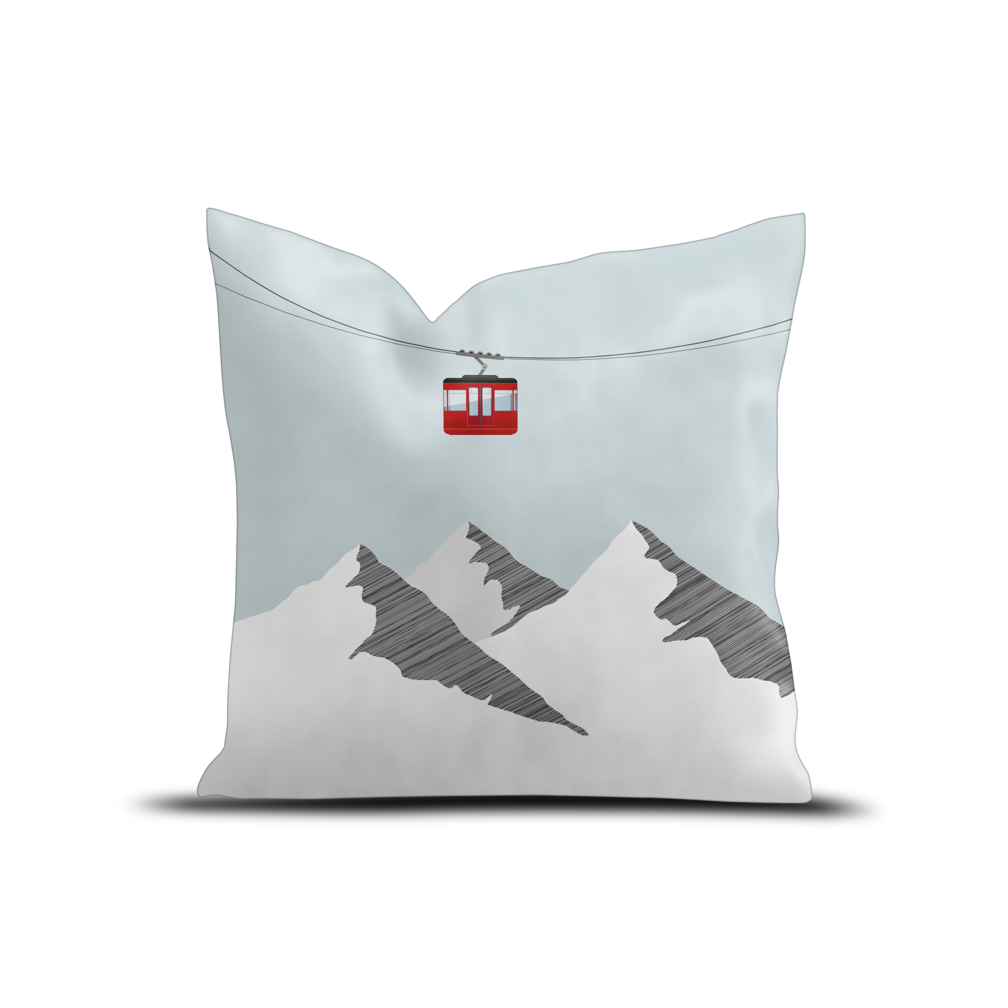 Coussin Velours Zugspitze