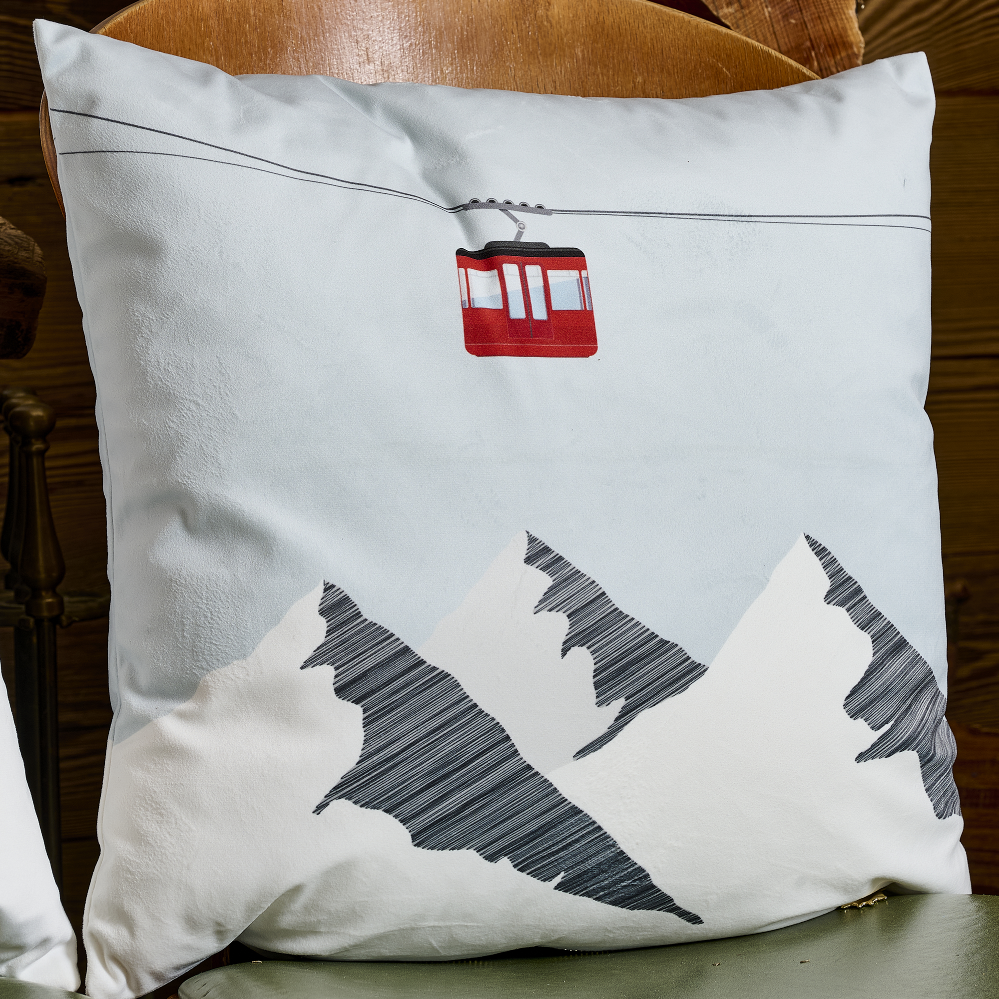 Coussin Velours Zugspitze
