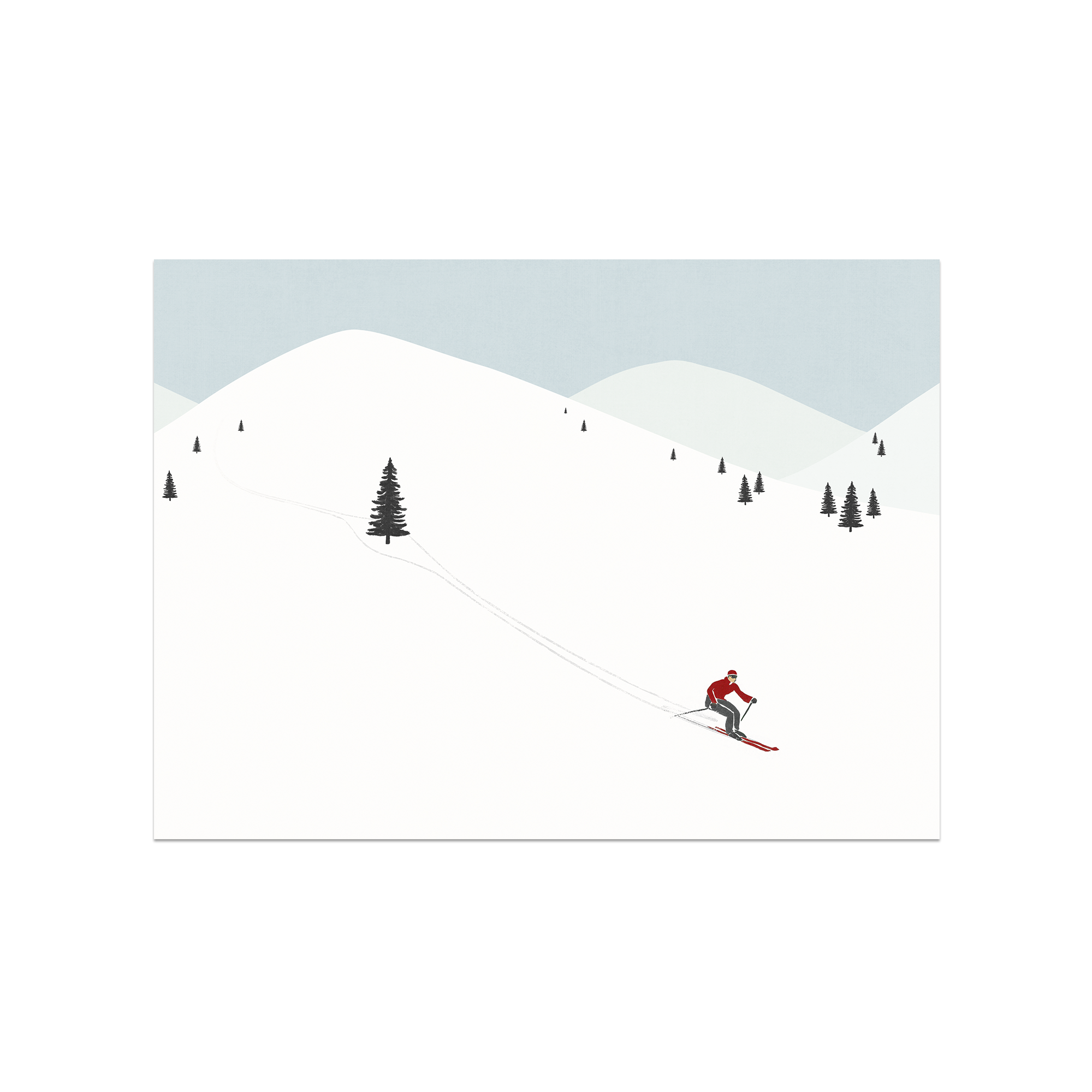 Ski panel vinyl placemat