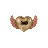 Lot de 6 dessous de verre Vinyle Disco Heart Wings