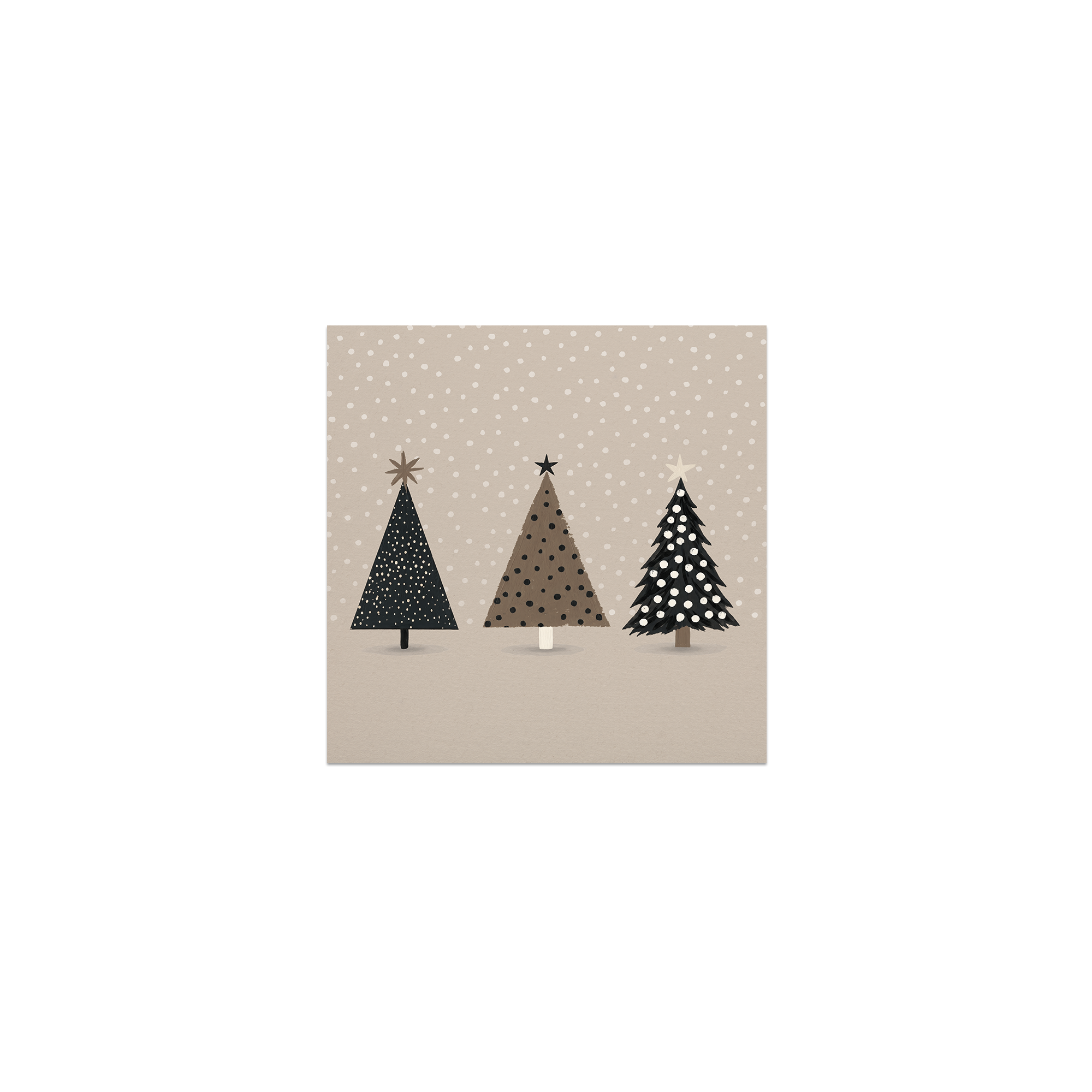 Lot de 6 dessous de verre Vinyle Snow Trees
