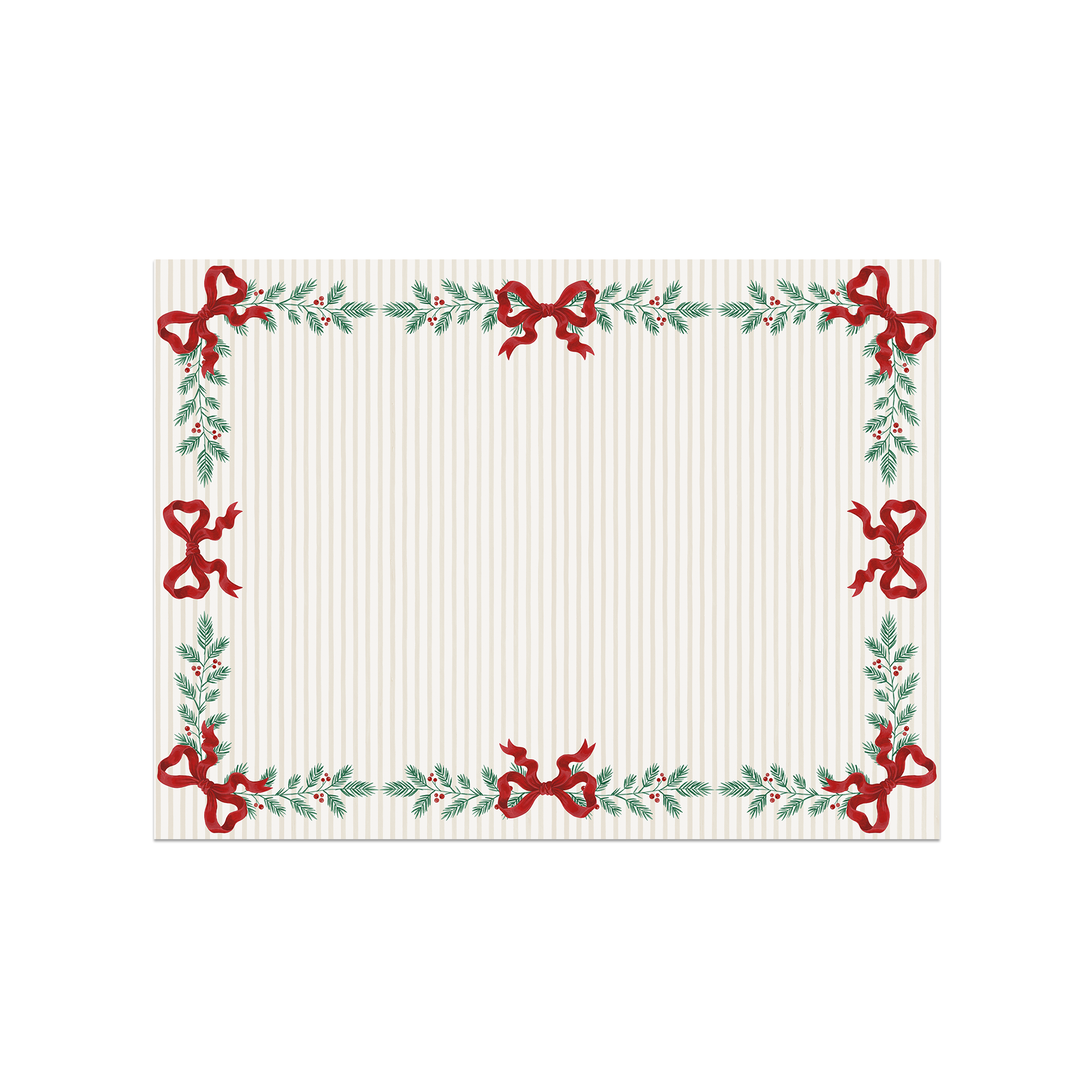 Set De Table Vinyle Christmas Bows