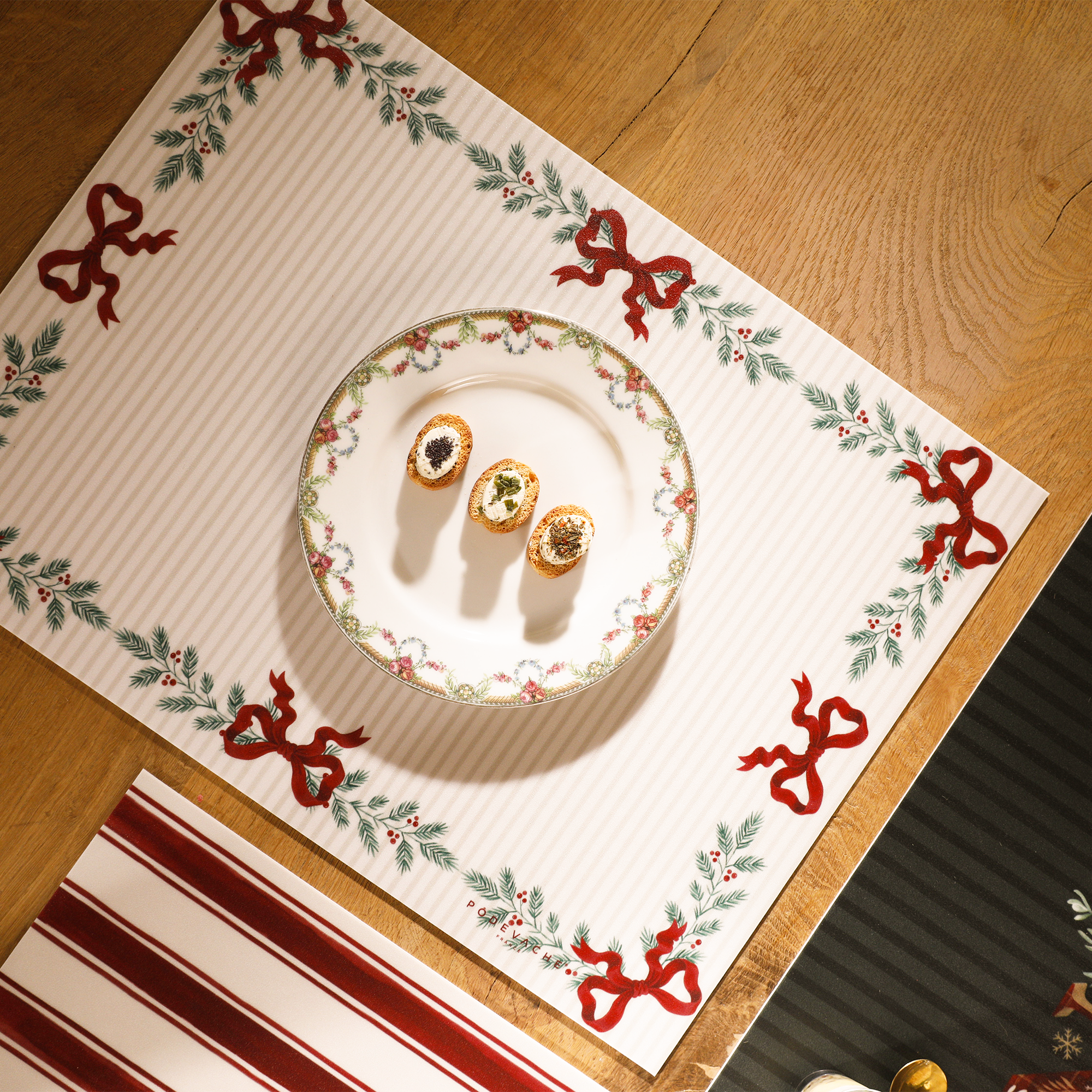 Set De Table Vinyle Christmas Bows