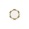 Dessous de verre en vinyle rond — modèle Chritmas Gold Plate, décor de Noël