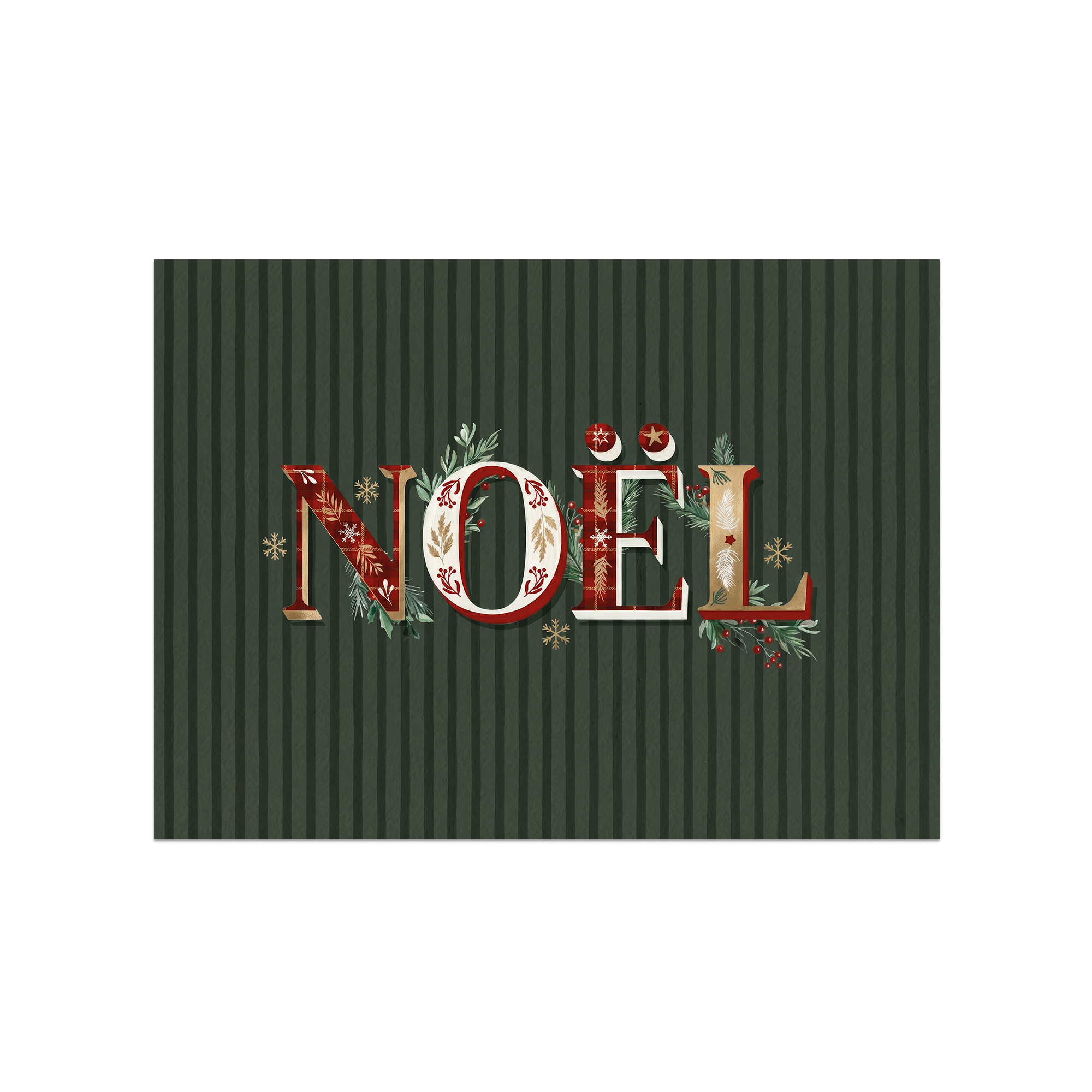 Set De Table Vinyle Christmas Green Bows